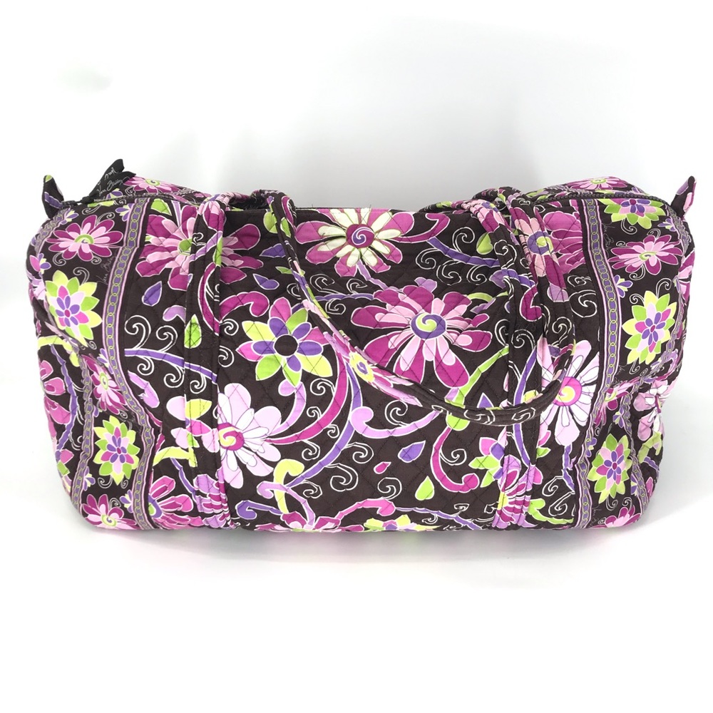 Vera Bradley Large travel 22x11 Cotton purple punch Duffel Bag